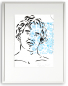 Preview: "Axel, 17.08.2019" | Zeichnung | 2019 | Martin von Ostrowski Sprühlack auf Papier | 42 x 29,7 cm gerahmt mit Passepartout und Holzrahmen