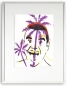 Preview: "Selbst mit zwei Palmen, 13.08.2019" | Zeichnung | 2019 | Martin von Ostrowski Sprühlack auf Papier | 42 x 29,7 cm gerahmt mit Passepartout und Holzrahmen