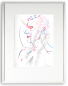 Preview: "Selbst, 10.09.2019" | Zeichnung | 2019 | Martin von Ostrowski Sprühlack, Grafit auf Papier | 42 x 29,7 cm gerahmt mit Passepartout und Holzrahmen