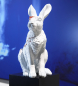 Mobile Preview: "White Rabbit" 2020 | Christian Herr  Konzeptkunst Hase Skulptur / Plastik  bemalt, signiert ("zusammenhalten") Auflage 1/2  H. ca. 40 cm