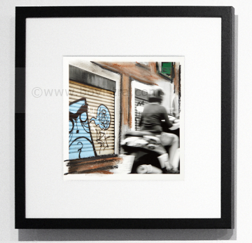ONE DAY | VERONA No 24 | Ralf Wehrle und Uwe Frank KUNSTDRUCK - Fine - Art - Print ca. 16,5x16,5 cm | gerahmt 30x30 cm mit Passepartout Holzrahmen