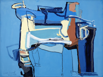 Komposition Blau 1998 | 60x80 cm | Hannes Steinert | Öl auf Leinwand