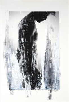 overpainted 2024  No3 | Ralf Wehrle und Uwe Frank Fotografie mit Mischtechnik, Unikat signiert, ca. 40x60 cm