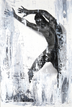 overpainted 2024  No4 | Ralf Wehrle und Uwe Frank Fotografie mit Mischtechnik, Unikat signiert, ca. 40x60 cm