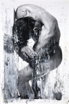 overpainted 2024  No5 | Ralf Wehrle und Uwe Frank Fotografie mit Mischtechnik, Unikat signiert, ca. 40x60 cm