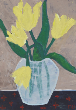 "Tulips yellow" 2021 | Rolant de Beer 100x70cm Acryl auf Leinwand