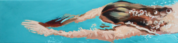 "Mermaids 2" 39x160cm | Alex Biegler | Öl auf Leinwand