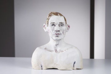 bemalte Skulptur / Plastik aus Ton | Frank Lorenz