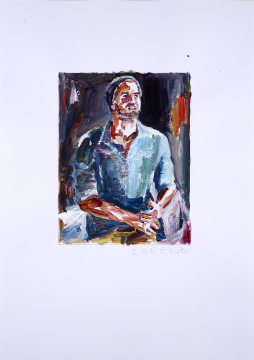 Nr.453_A5 | 2024 | Frank Lorenz | Original ca. 15x20 | gerahmt 24x30cm  mit weissem oder schwarzem Holzrahmen und weissem Passepartout Acryl | Mischtechnik  auf Papier