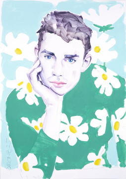 Nr.456_A4 | 2025 | Frank Lorenz | Original ca. 20x29 | gerahmt 50x40cm mit weissem oder schwarzem Holzrahmen und weissem Passepartout Acryl | Mischtechnik auf Papier