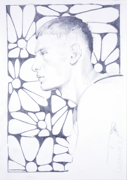 Nr.465_A4 | 2025 | Frank Lorenz | Original ca. 20x29 | gerahmt 50x40cm mit weissem oder schwarzem Holzrahmen und weissem Passepartout Bleistift | Mischtechnik auf Papier