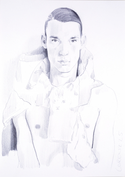 Nr.466_A4 | 2025 | Frank Lorenz | Original ca. 20x29 | gerahmt 50x40cm mit weissem oder schwarzem Holzrahmen und weissem Passepartout Bleistift | Mischtechnik auf Papier