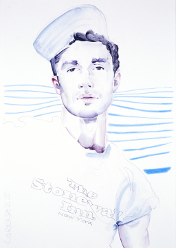 Nr.467_A4 | 2025 | Frank Lorenz | Original ca. 20x29 | gerahmt 50x40cm mit weissem oder schwarzem Holzrahmen und weissem Passepartout Acryl | Mischtechnik auf Papier