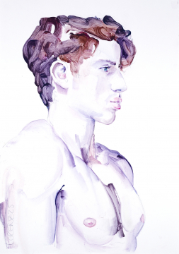 Nr.469_A4 | 2025 | Frank Lorenz | Original ca. 20x29 | gerahmt 50x40cm mit weissem oder schwarzem Holzrahmen und weissem Passepartout Acryl | Mischtechnik auf Papier