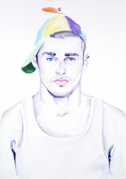 Nr.471_A4 | 2025 | Frank Lorenz | Original ca. 20x29 | gerahmt 50x40cm mit weissem oder schwarzem Holzrahmen und weissem Passepartout Acryl | Mischtechnik auf Papier