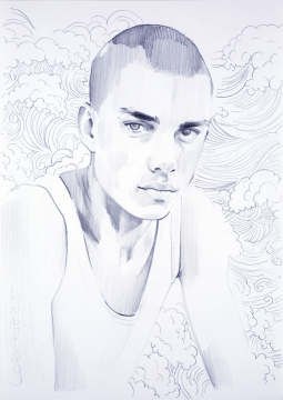 Nr.477_A4 | 2025 | Frank Lorenz | Original ca. 20x29 | gerahmt 50x40cm mit weissem oder schwarzem Holzrahmen und weissem Passepartout Bleistift | Mischtechnik auf Papier