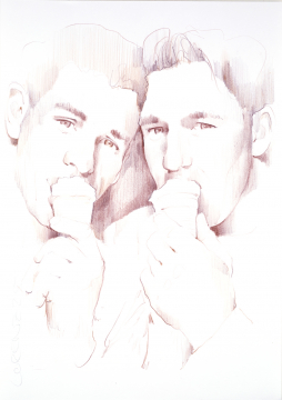 Nr.479_A4 | 2025 | Frank Lorenz | Original ca. 20x29 | gerahmt 50x40cm mit weissem oder schwarzem Holzrahmen und weissem Passepartout Buntstift | Mischtechnik auf Papier