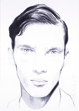 Nr.485_A5 | 2025 | Frank Lorenz | Original ca. 15x20 | gerahmt 24x30cm  mit weissem oder schwarzem Holzrahmen und weissem Passepartout Bleistift | Mischtechnik  auf Papier