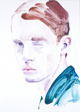 Nr.498_A5 | 2025 | Frank Lorenz | Original ca. 15x20 | gerahmt 24x30cm  mit weissem oder schwarzem Holzrahmen und weissem Passepartout Acryl | Mischtechnik  auf Papier