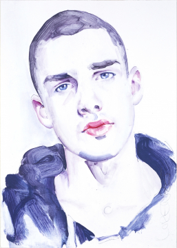 Nr.499_A5 | 2025 | Frank Lorenz | Original ca. 15x20 | gerahmt 24x30cm  mit weissem oder schwarzem Holzrahmen und weissem Passepartout Acryl | Mischtechnik  auf Papier