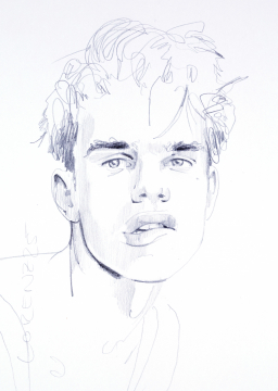 Nr.500_A5 | 2025 | Frank Lorenz | Original ca. 15x20 | gerahmt 24x30cm  mit weissem oder schwarzem Holzrahmen und weissem Passepartout Bleistift | Mischtechnik  auf Papier