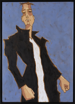 Defiant | Nathan Richardson | Öl auf Leinwand 70x50cm mit schwarzem Schattenfugenrahmen aus Holz