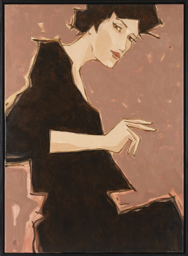 Nanny´s Move | Nathan Richardson | Öl auf Leinwand 70x50cm mit schwarzem Schattenfugenrahmen aus Holz