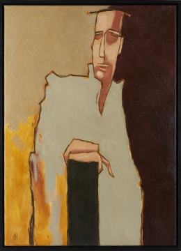 Servey | Nathan Richardson | Öl auf Leinwand 70x50cm mit schwarzem Schattenfugenrahmen aus Holz