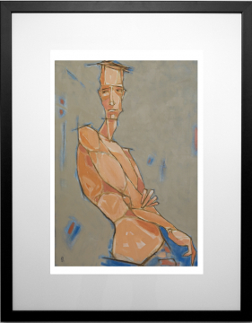 Man without Shirt | Nathan Richardson | Fineart-Print ca.15x20 cm | gerahmt 24x30 mit weissem oder schwarzem Holzrahmen und weissem Passepartout signiert, Auflage 25