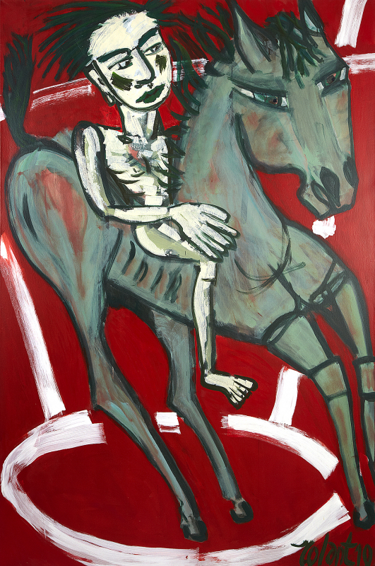 Manege, Reiter mit Pferd, 2010 | Rolant de Beer