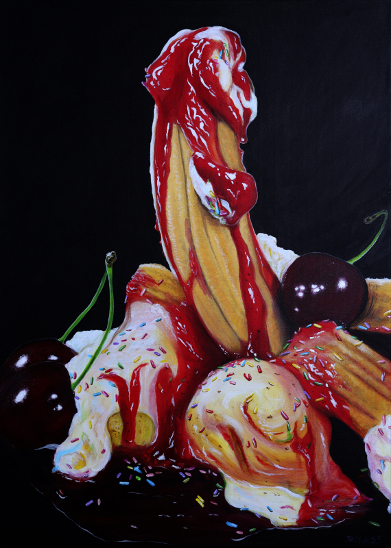 "Banana Split" 70x50cm | Dirk Uhde Acryl auf Leinwand