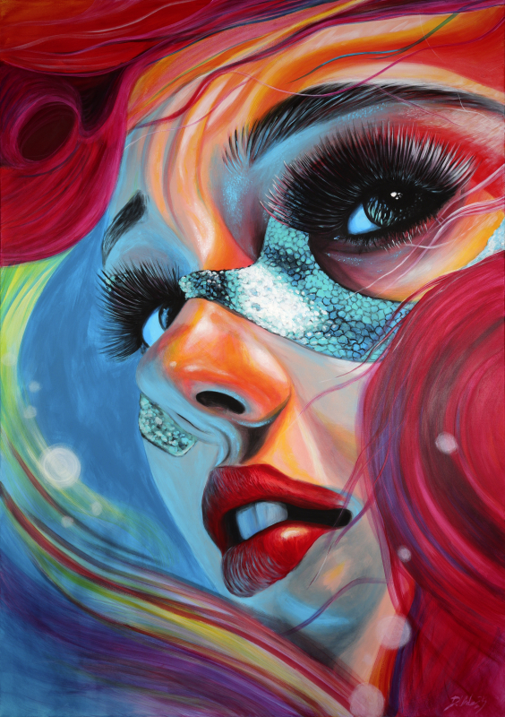 "Mermaid" 170x120cm | Dirk Uhde Acryl auf Leinwand