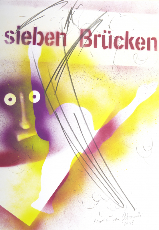 "Sieben, Brücken, 2018" | Zeichnung | 2019 | Martin von Ostrowski