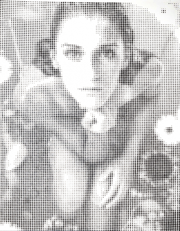 "Ohne Titel" Frau mit Blumen | 2025 | Jarrad Arthur Mischtechnik auf Leinwand 100x80cm