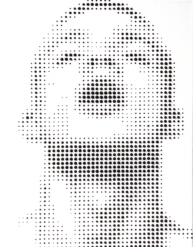 "Ohne Titel" Face | 2025 | Jarrad Arthur Mischtechnik auf Leinwand 40x30cm
