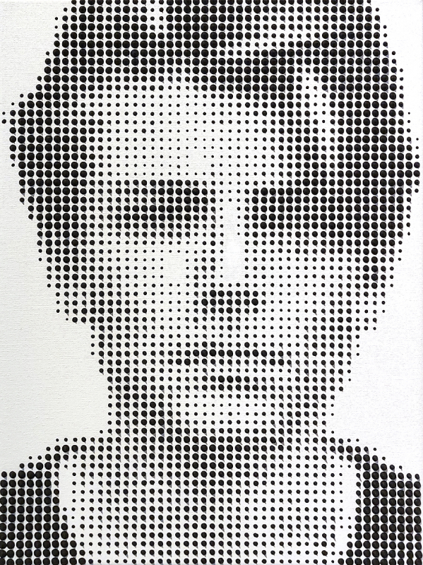 "Ohne Titel" Junge | 2025 | Jarrad Arthur Mischtechnik auf Leinwand 40x30cm