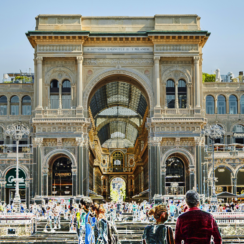 ONE DAY | MAILAND No46 | Ralf Wehrle und Uwe Frank Fine - Art - Print  16,5 cm x 16,5 cm | gerahmt 30 x 30 cm  Auflage 15 | signiert