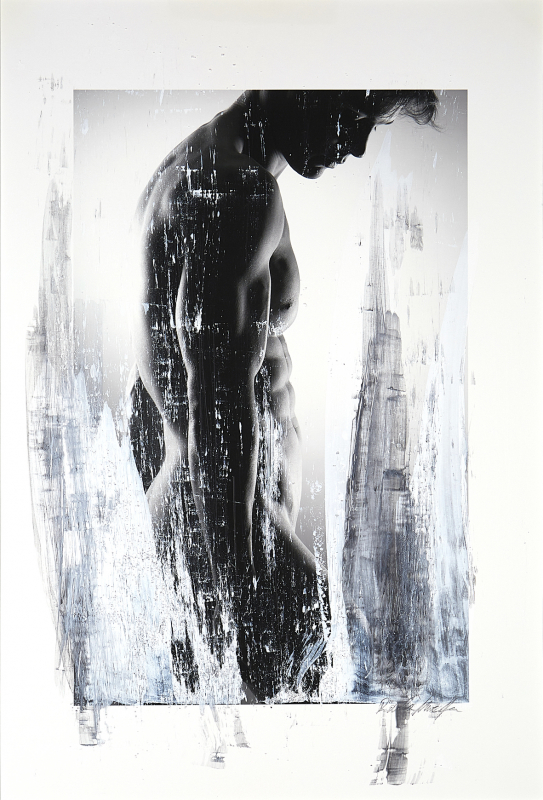 overpainted 2024  No3 | Ralf Wehrle und Uwe Frank Fotografie mit Mischtechnik, Unikat signiert, ca. 40x60 cm