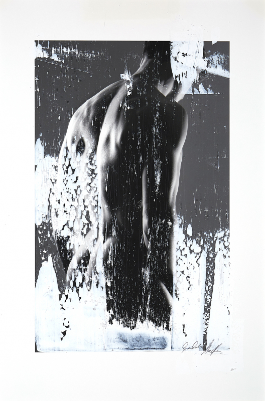 overpainted 2024  No6 | Ralf Wehrle und Uwe Frank Fotografie mit Mischtechnik, Unikat signiert, ca. 40x60 cm