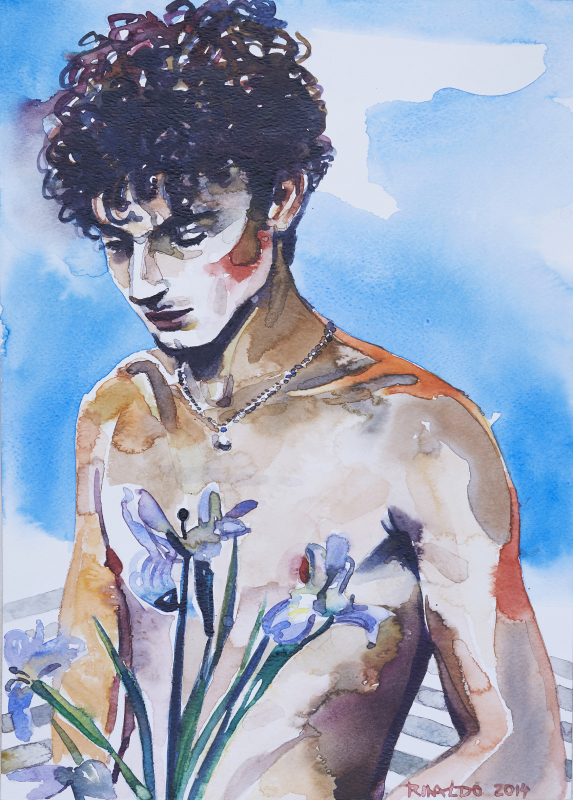 Lilienträger nach Pasolini | 2014 | Rinaldo Hopf Aquarell ca. 40x30 cm