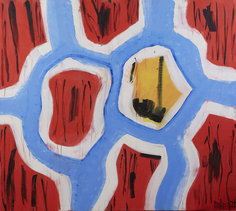 "Abstract Histology" 2020 | Rolant de Beer  160x180cm Acryl auf Leinwand