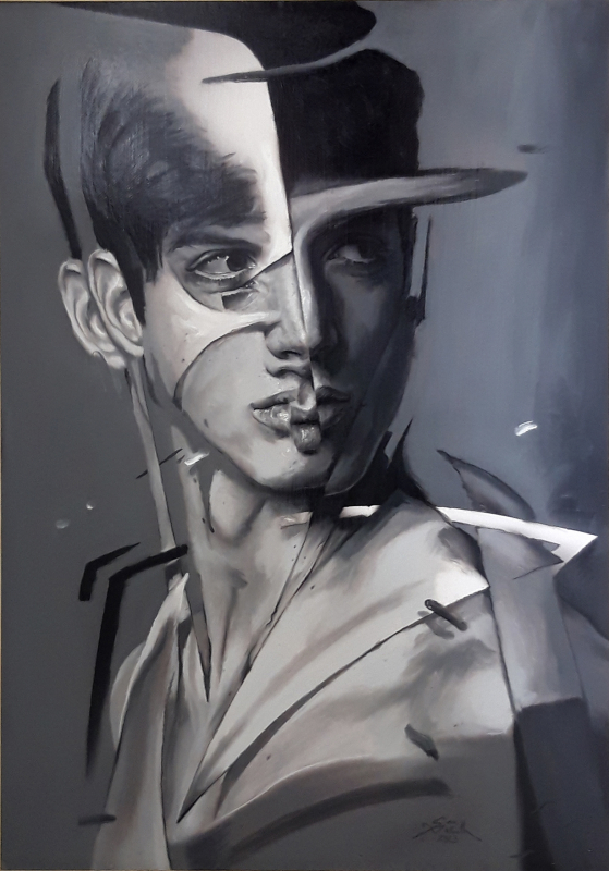 "Olli Greb"  | ca.80x60cm | Sven Ballenthin Öl auf Aludibond