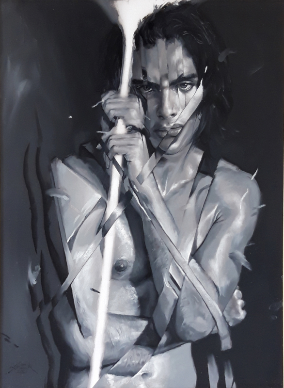"Victor Melo"  | ca.80x60cm | Sven Ballenthin Öl auf Aludibond