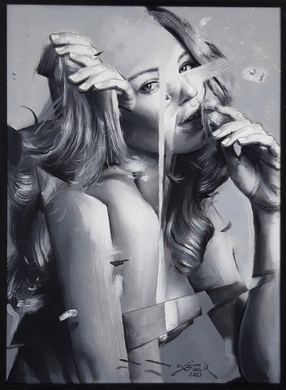 "Elsa Hosk"  | ca.30x40cm | Sven Ballenthin Öl auf Holz