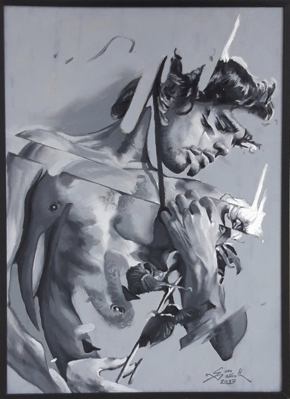 "Marlon Childon"  | ca.30x40cm | Sven Ballenthin Öl auf Holz