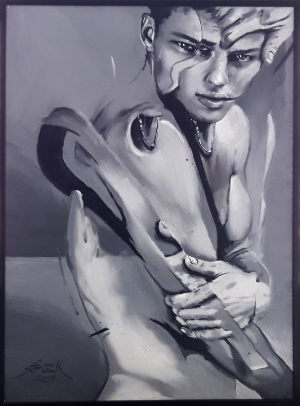 "Sebastian Sauve"  | ca.30x40cm | Sven Ballenthin Öl auf Holz
