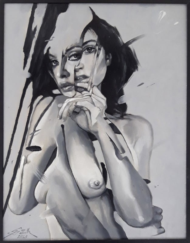"Richelle Oslinker"  | ca.30x40cm | Sven Ballenthin Öl auf Holz