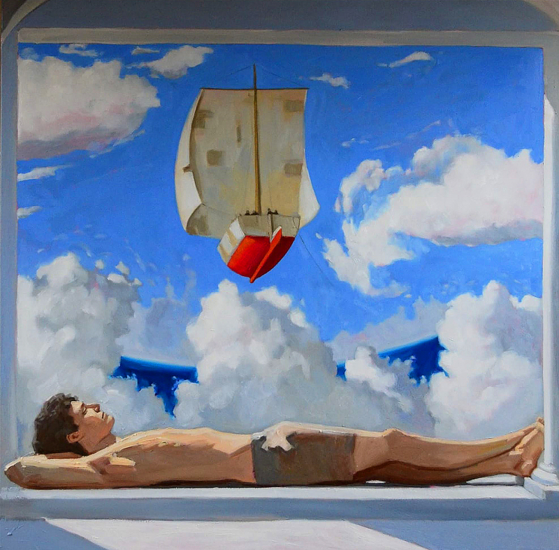 "Daydreamer" 150x150cm | Alex Biegler | Öl auf Leinwand