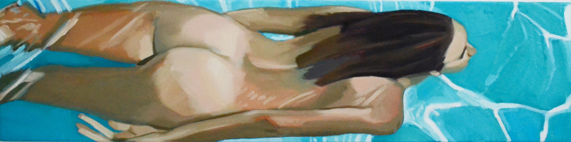 "Mermaids 1" 39x160cm | Alex Biegler | Öl auf Leinwand
