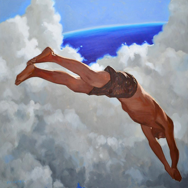"Escape" 160x160 cm | Alex Biegler | Öl auf Leinwand